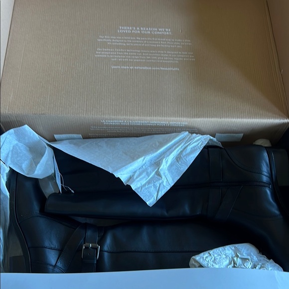 Rena Black Wide Calf Women's Boots - Picture 3 of 3